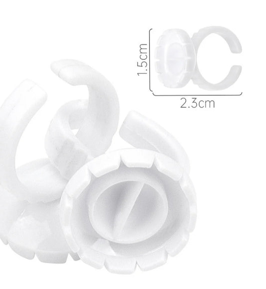 100PK White Split Glue Rings